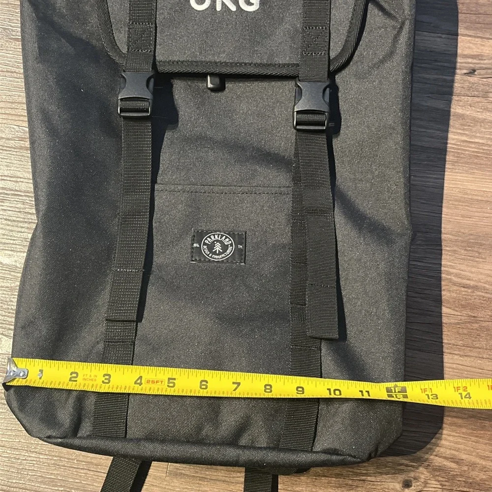 Parkland Backpack Book Bag Hiking Camping Large Drawstring‎ Buckles Black